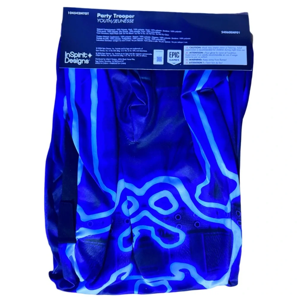 NWT Spirit Halloween Official Fortnite‎ Kids Light-Up Party Trooper Costume - Picture 5 of 8